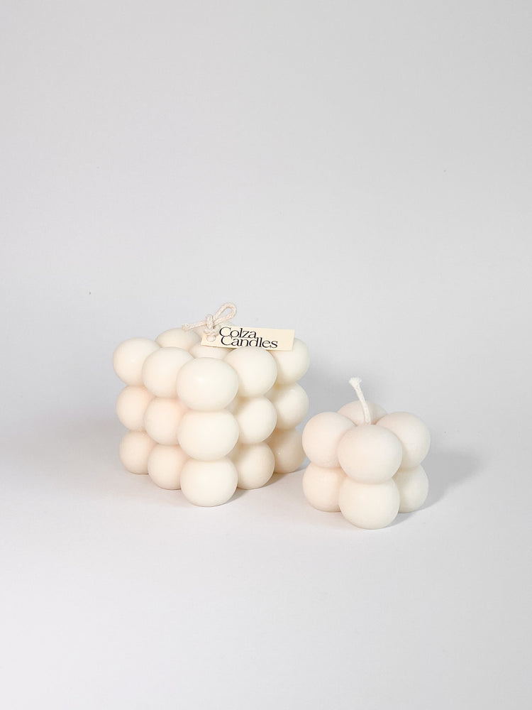 Koolzaadkaars | Bubbelkaars | Set van 2 kaarsen